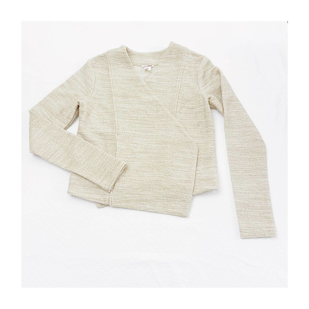 Club Monaco Tweed Jacket Metallic Beige/Cream SZ M
